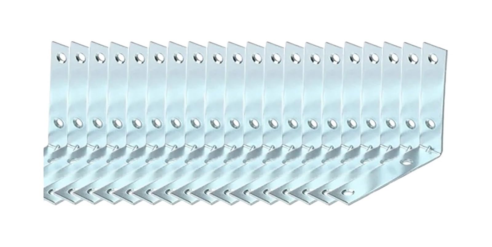 Opeximatun 20Pcs-40Mm Angle Brackets, Iron L Brackets 90 Degree Furniture Brace Silver(20Pcs-40Mm)