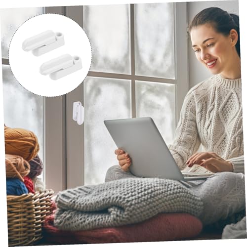 KOCKSHION 2セット アルミ合製 サッシセキュリティロック 簡単操作の スライド式防犯ロック と ペットの を守る 換気可能な 引き戸用 上下施錠