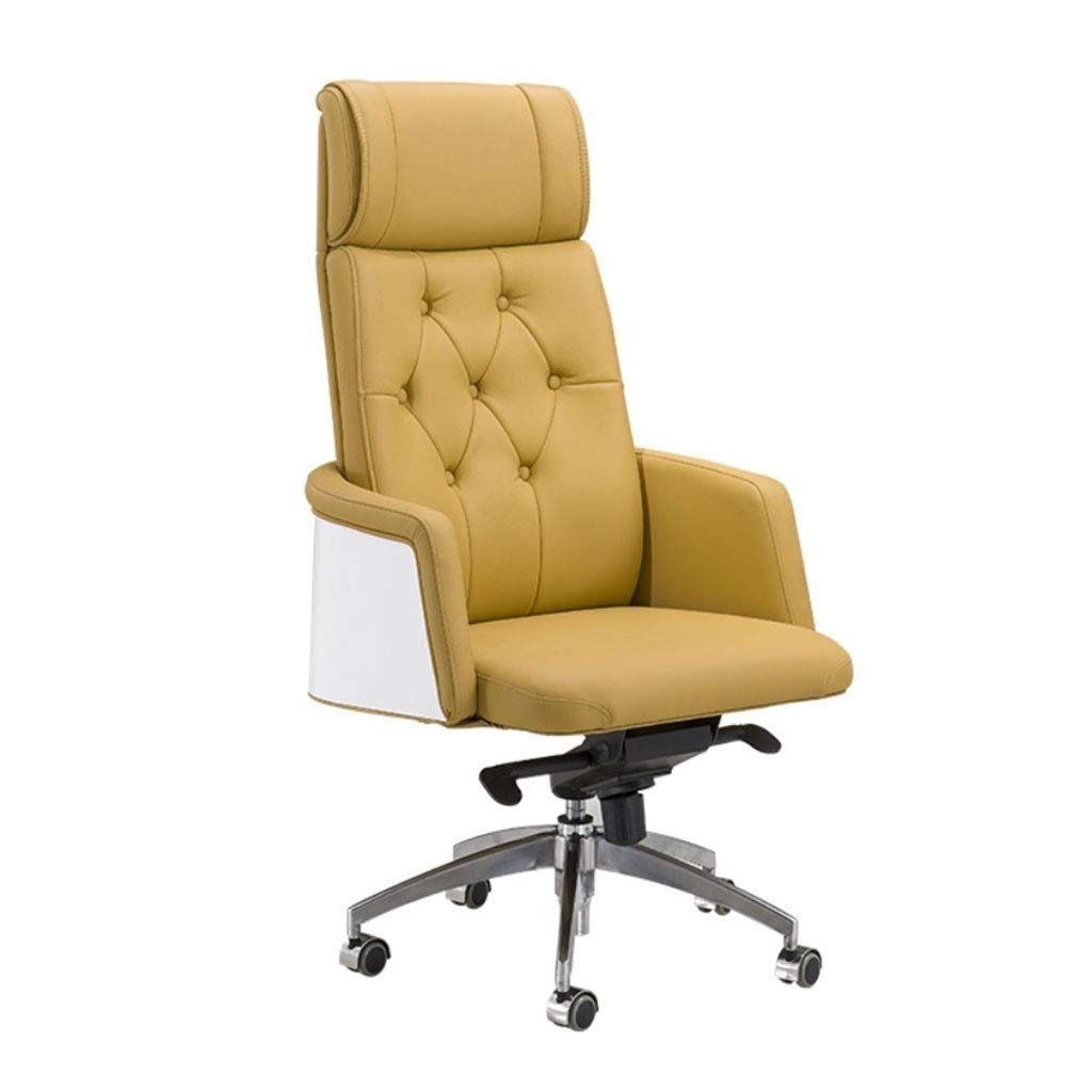 Executive Swivel Office Chair PU Leather Seat Adjustable Height Computer Desk Chair Arm Seat Gas Lift Reclining Color