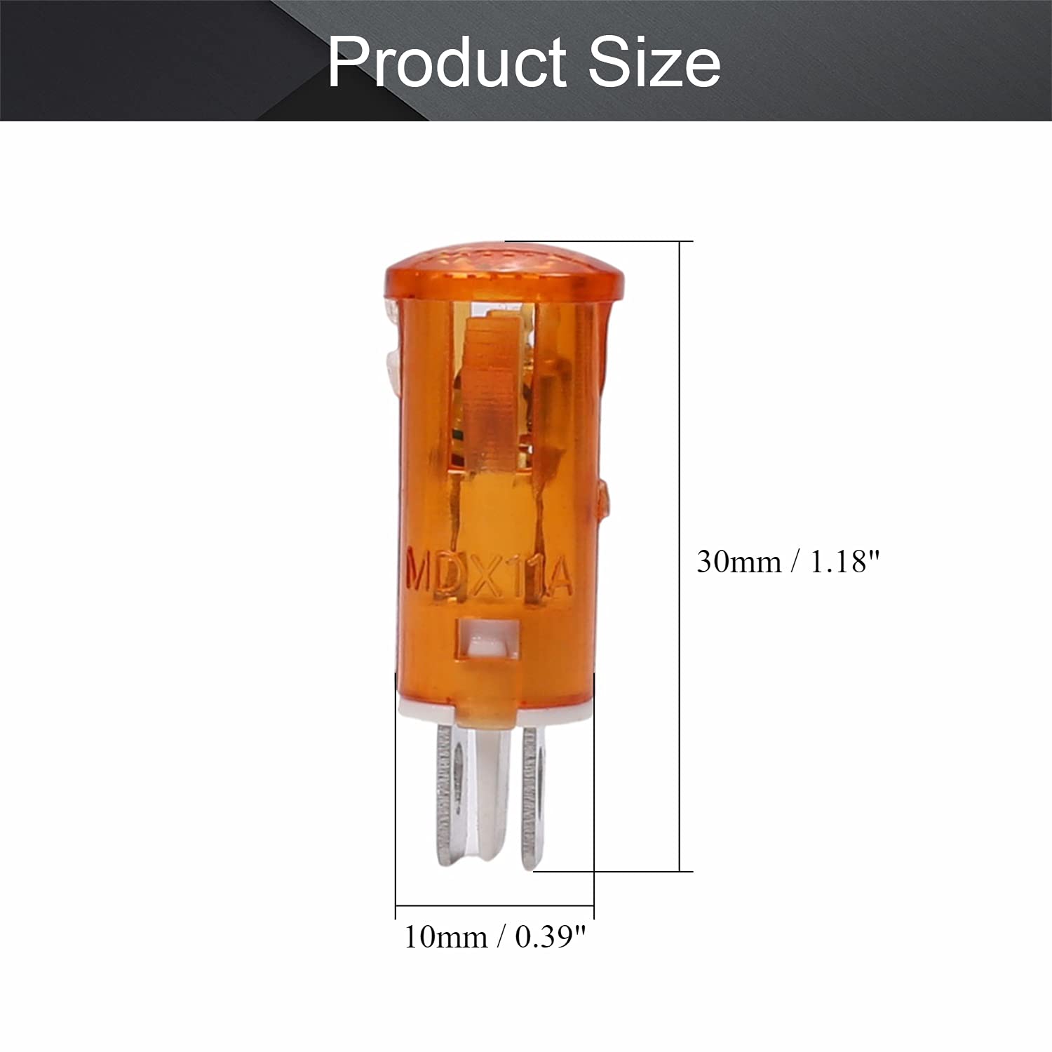 Othmro 24V Neon Indicator Pilot Light - 8 Pack, Red AC/DC Signal Lamp, 20,000 Hour Life (NXD-215) - View #2