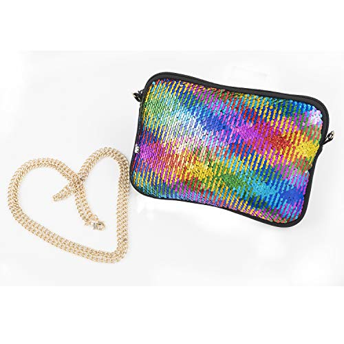 Clutch Purses for Women Neoprene Crossbody Bag Sequin Bag Detachable Chain Crossbody Wallets3