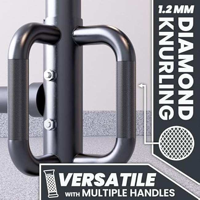 Synergee Stand-Up Open Trap Bar ¨C Hex, Shrug & Deadlift Bar for Olympic & Standard Plates, Space-Saving Design