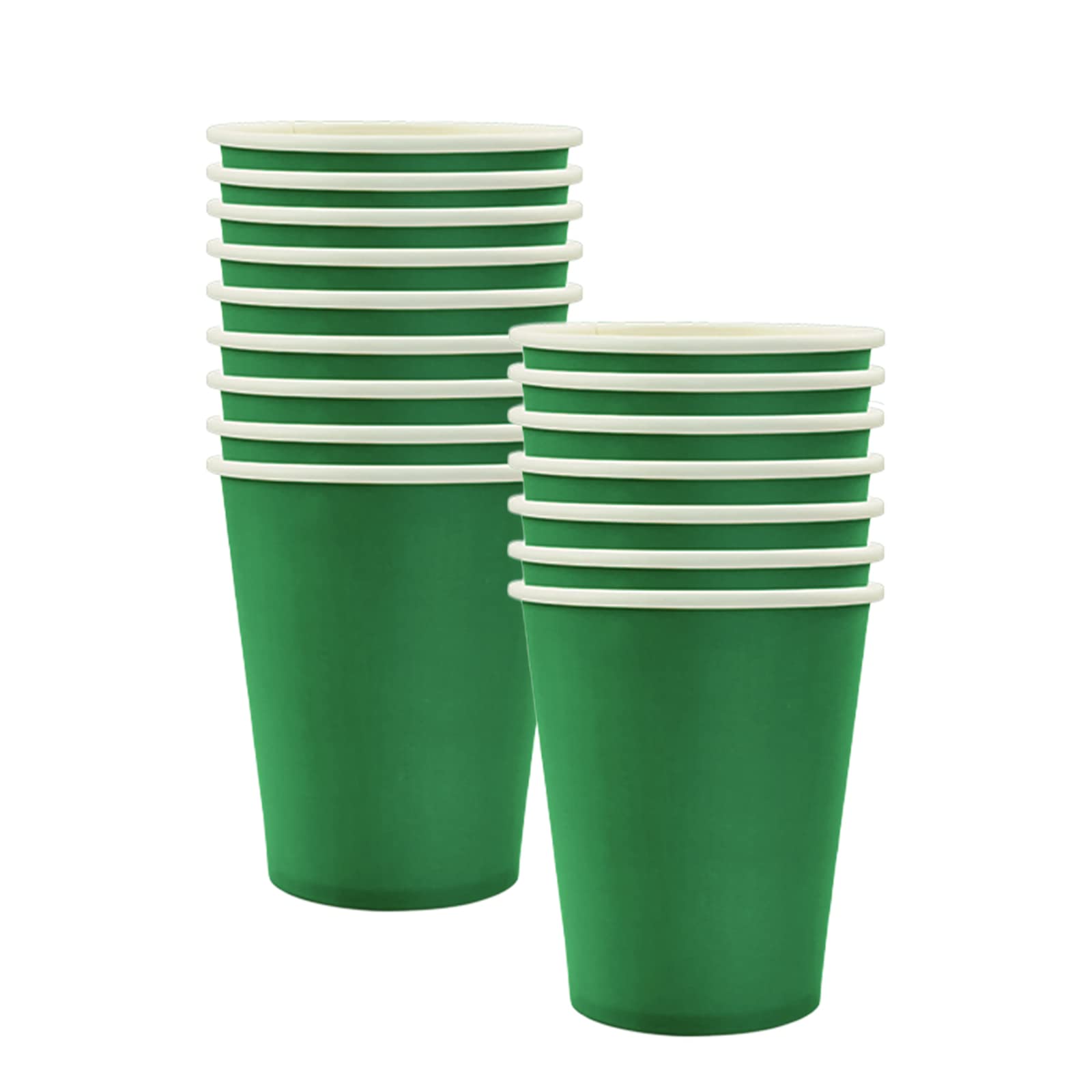 32pcs Green Paper Cups,9oz Disposable Tableware Party Cups Solid Colour Paper Cups Party Drinking Cups for Easter,Birthday,Wedding,Picnic, BBQ,Bar,Restaurant and Party Supplies Table Decorations