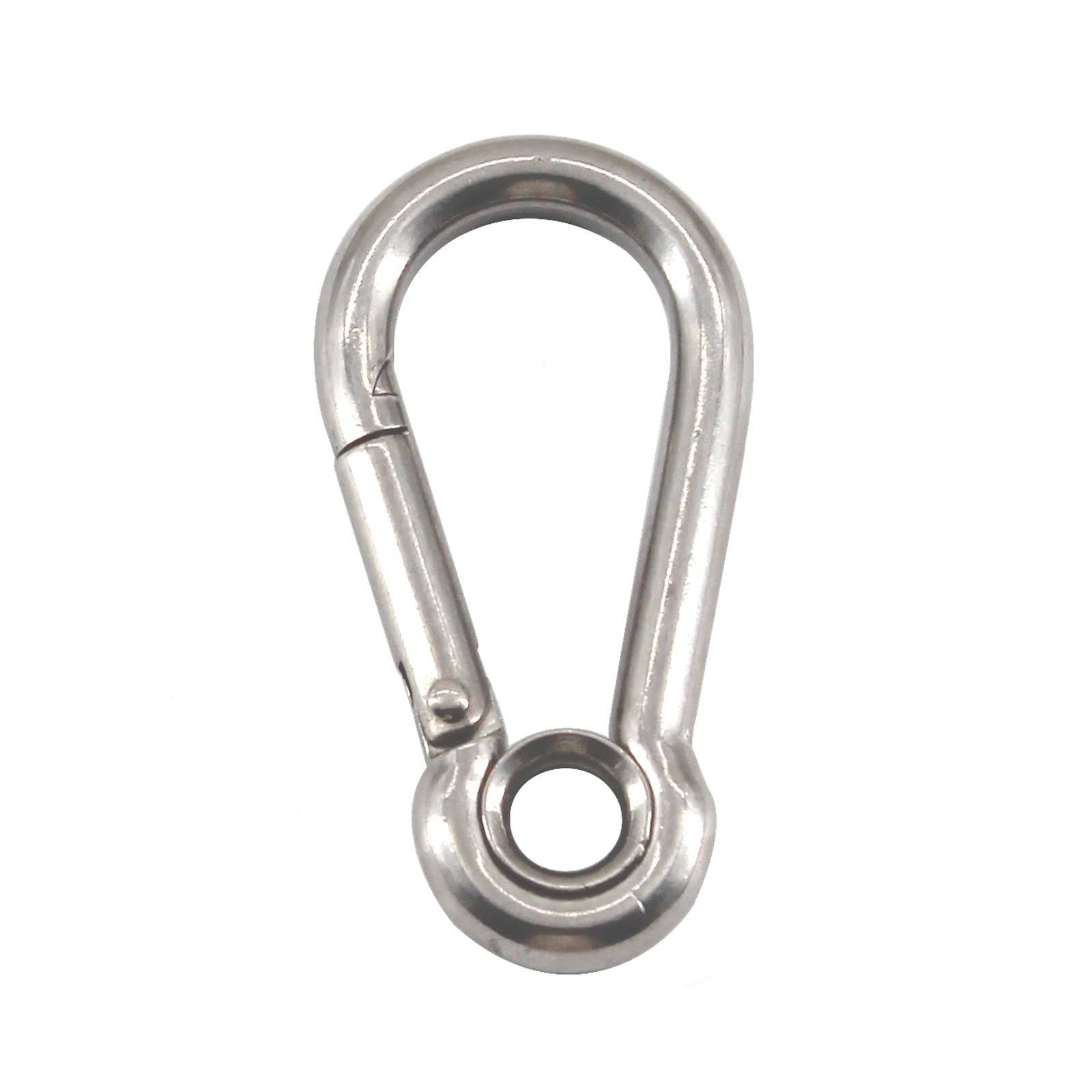 EFFIET Moschettone In Acciaio Inox 10,2 Cm - Ganci A Molla Heavy Duty Per Palestra, Boxe, Amache E Escursionismo - 2