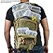 OSAGE RIVER MOLLE Fishing Backpack with Rod Holder - 600D Large Tackle Bag for Trays and Fishing Accessories - Tactical Backpack for Camping, Traveling, Hunting - Khaki