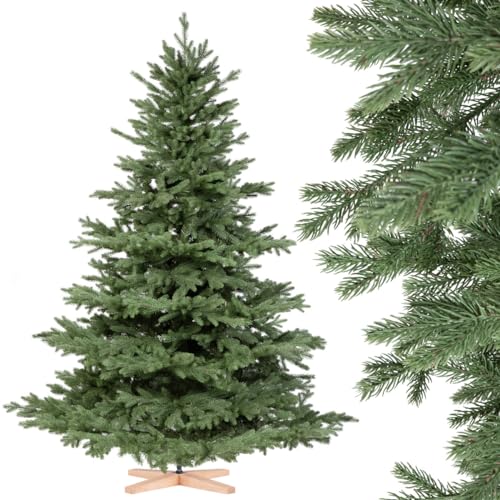 FAIRYTREES künstlicher Weihnachtsbaum ALPENTANNE Premium, Material Mix aus...
