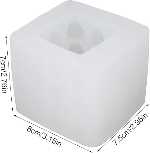 Miniatura 2 de XPSSJMU Moldes de silicona para velas de aromaterapia con corazón 3D, moldes de vela de grado alimenticio, para velas hechas a mano, para