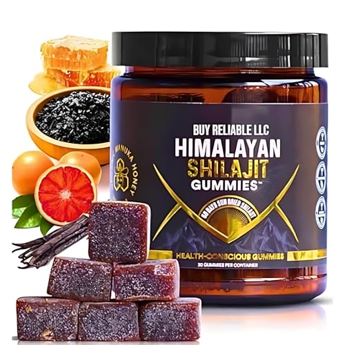 Pure Himalayan Shilajit Gummies Gold Grade | with Ashwagandha, Gokshura & Fulvic Acid | Lab Tested, No Added Sugar | Natural Energy & Stamina Supplement for Men & Women | 100% Organic & Non-GMO | 30 Gummies