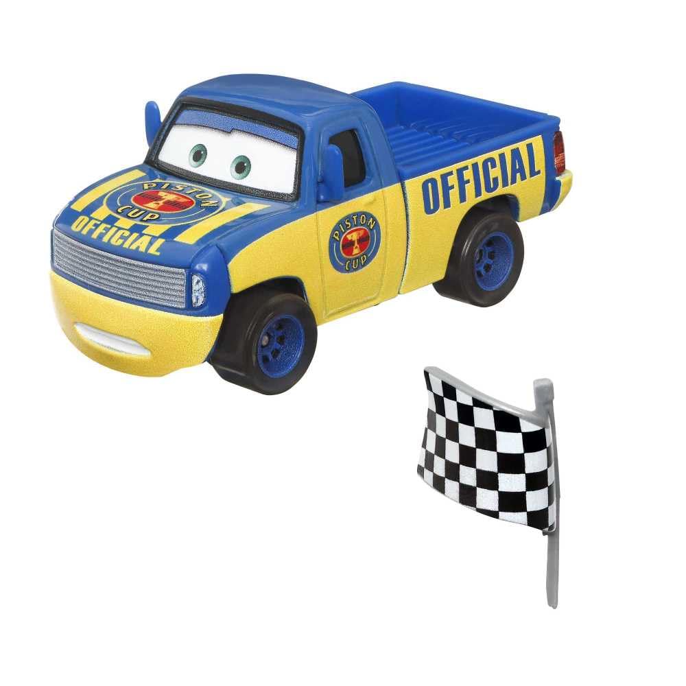 Disney Cars and Pixar Dexter Hover with Flag, 1:55 Scale Exit Toy Vehicle for Ages 3+, Multicoloured - Image 4