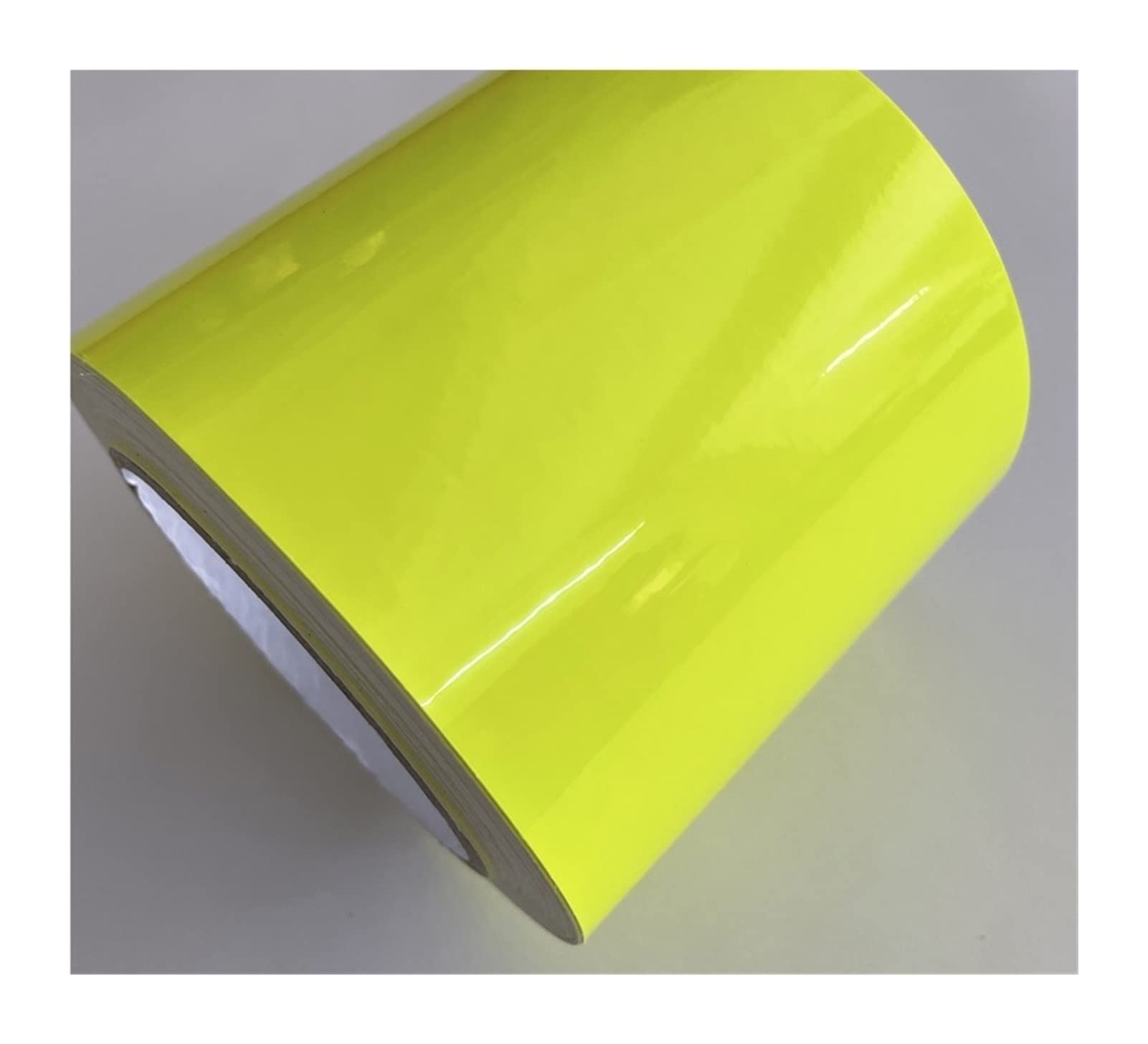 Lxnti Yellow 10Cm Width Glossy Neon Fluorescent Vinyl Car Wrap Film Sheet Roll With Air Release Technology (Size : 10Cm X 150Cm)