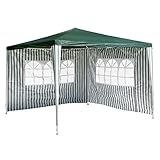 Farbe: Dach: grün, Seitenteile: grün-weiß gestreift, Gestänge: weiß