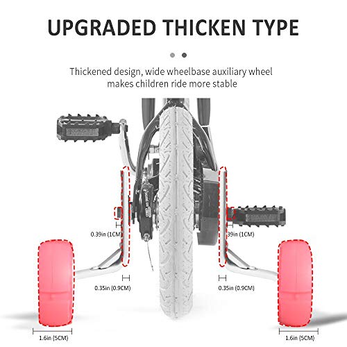image for SPORUS Training Wheels, Thicken Bike Training Wheels for Kids Under 70