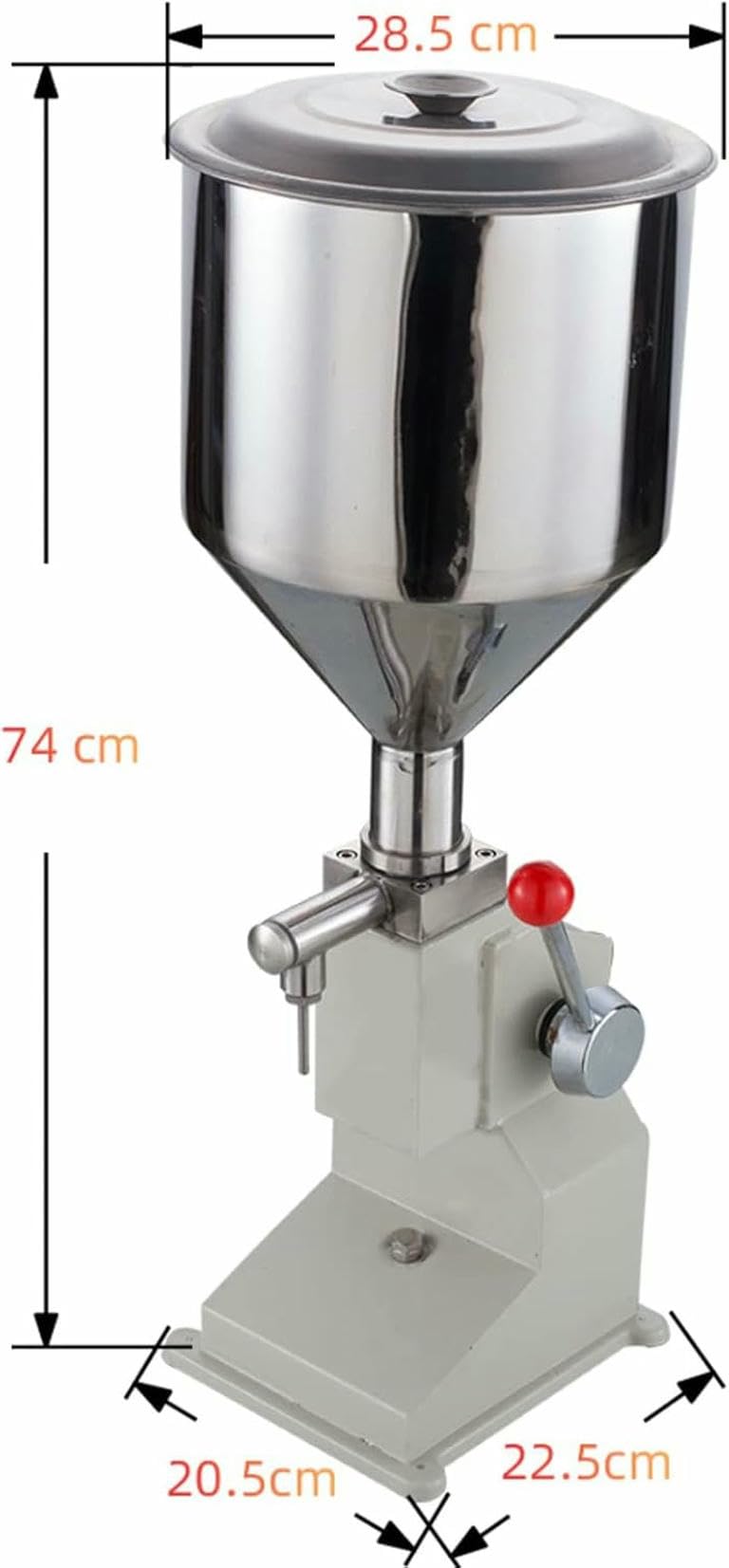 Ręczna maszyna do napełniania płynem do małej wody, oleju i płynów (5-50 ml) ze skalą, idealna do butelek z pastą, kremem kosmetycznym i szamponem