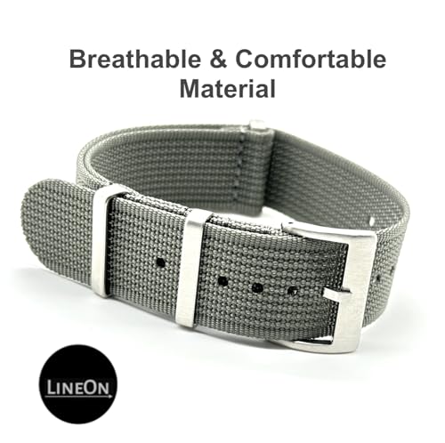 Image of Lineon 20mm & 22mm Stainless Steel 304 Buckle & loop Nylon Vintage Style NATO Watch Strap ONE WAY NATO Nylon STRAP Imported Quality With Pins and Pin Remover Tool (Include)