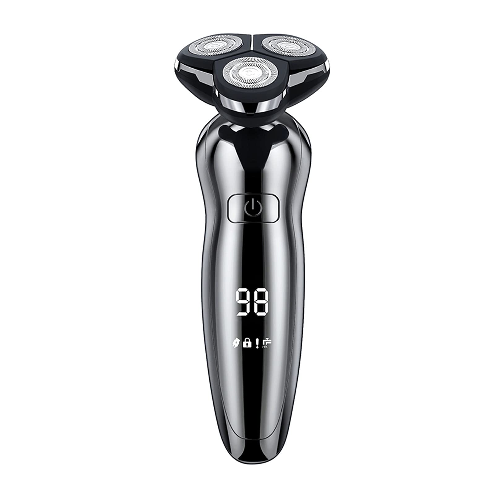 GeRRiT Maquinilla de afeitar para hombres, afeitadora facial rotativa a prueba de agua húmeda seca, afeitadora de cara portátil Viaje inalámbrico USB recargable con recortadora de cabello de nariz, pi