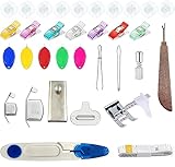 Photo Gallery 3 guide magnetiche per cucitura, piedino regolabile per macchine da cucire a gambo basso, con 42 pezzi per cucire Photo Gallery 3 guide magnetiche per cucitura, piedino regolabile per macchine da cucire a gambo basso, con 42 pezzi per cucire