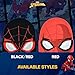 Marvel Spider-Man Miles Morales Roll Down Cuff Beanie Hat, Knitted Winter Skull Cap, Black/Red, One Size