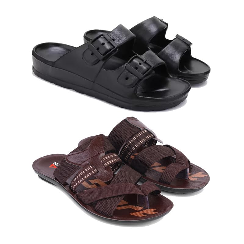 Men's Rover Lightweight Comfortable| Slides|Clogs| Sandals with Adjustable Back Strap for Men Combo-Combo(AD)-3115-3127-10 -P2-picture-21