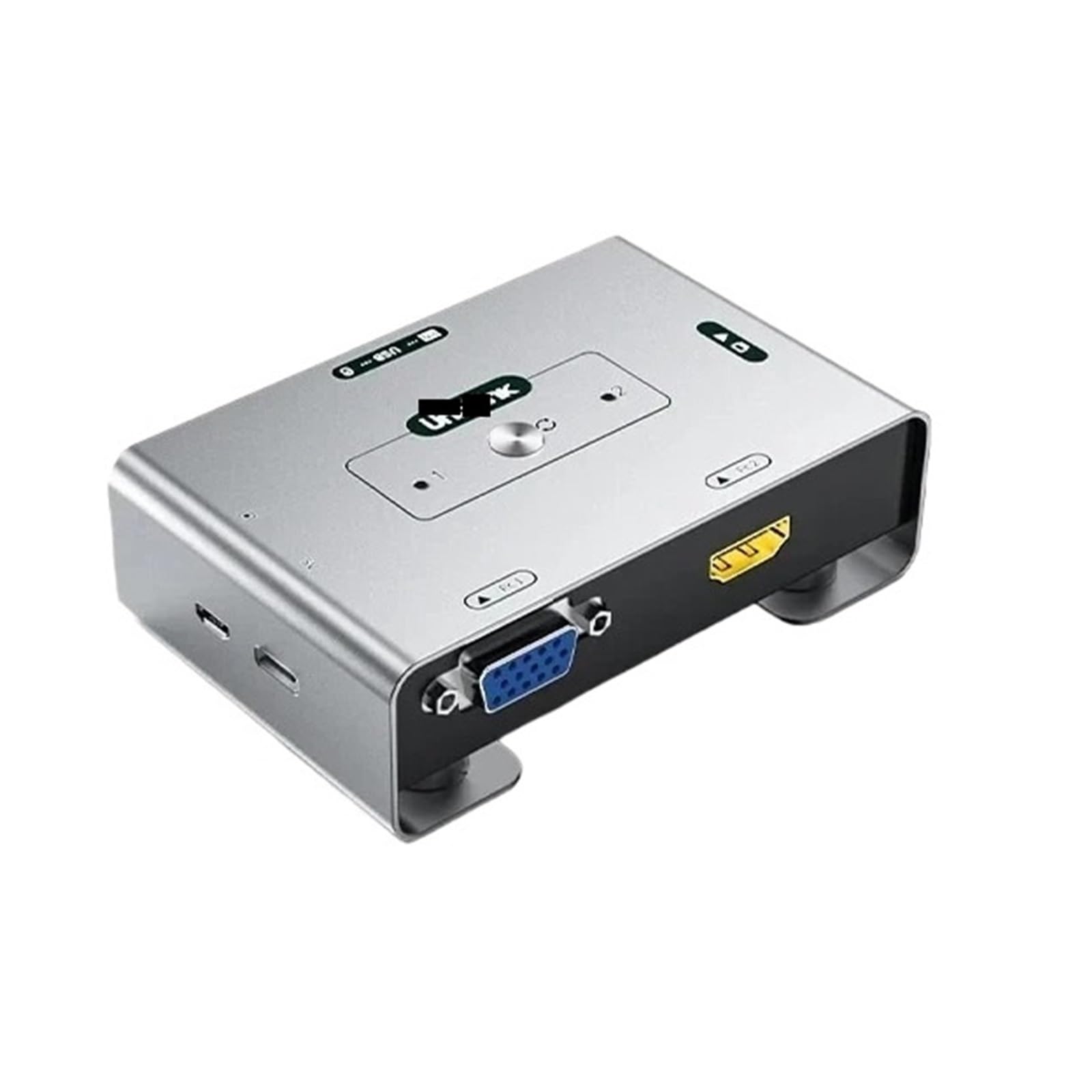 VGA HDMI to VGA KVM Switch 2x1 1080P 60Hz Video Switcher for PC Laptop PS*3/4/5 Xbox to TV Monitor Projector(Blue)-image-15