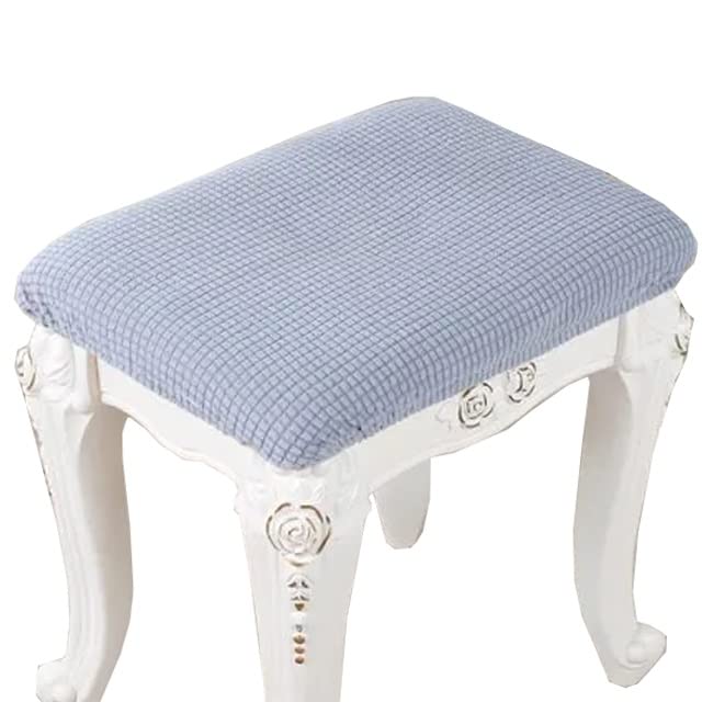 ZGantrix 2/4 Pack Elastic Rectangle Bar Stool Covers Stretch Vanity Stool Cover Jacquard Chair Seat Slipcovers Counter Stool Cover Saddle Seat Covers Washable for Wooden Metal Bench