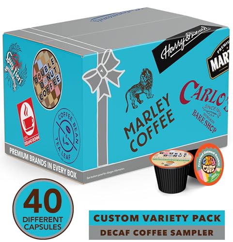 Image of Flavored Decaf Coffee Pods Variety Pack, Great Mix of Decaffeinated Coffee Pods Compatible with all Keurig K Cups Brewers, 40 Count Bulk Pack