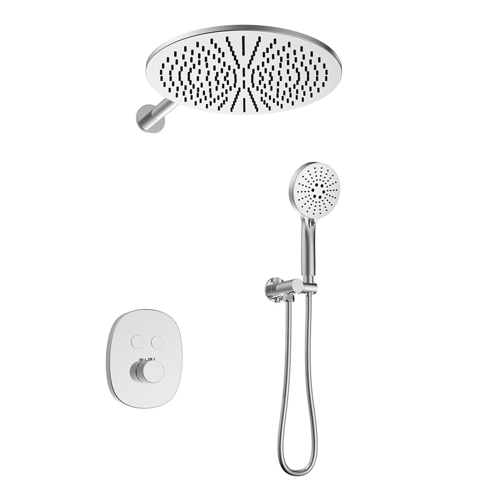 XJTNLB Columna Ducha Termostatica Empotrada Cromado Duchas de Baño Empotradas Incluye Alcachofa de Ducha Efecto Lluvia