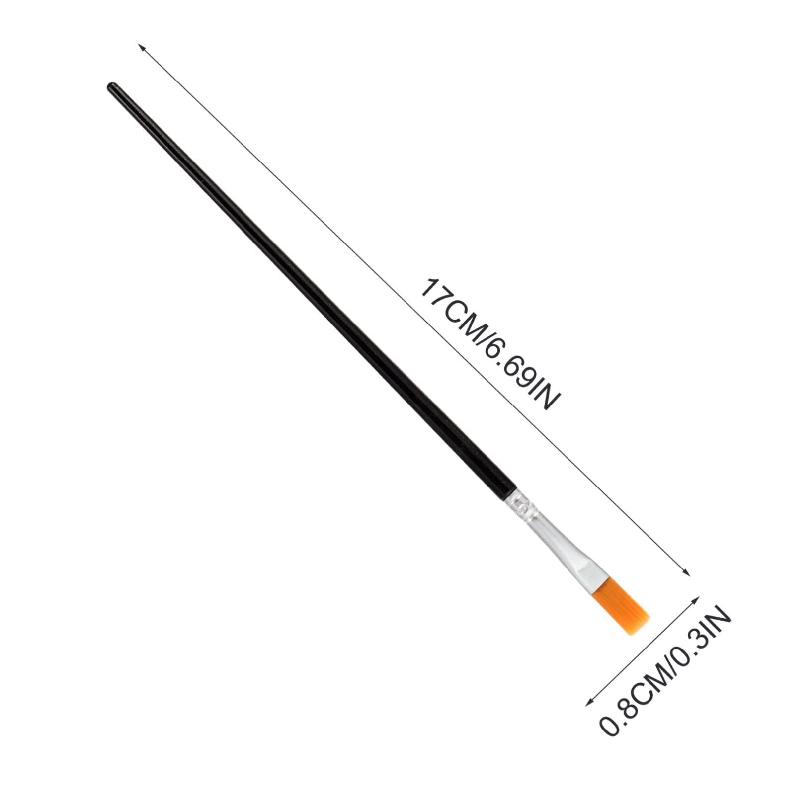 LIFKOME 200 Piezas Pinceles Planos para y Óleo Pelo de Nylon Resistente Mango Ergonómico Negro Kit Profesional Ligero y Portátil para Artística y Dibujo
