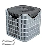 MIWOGA Central Air Conditioner Covers for Outside, 26' x 26' Mesh AC Covers for Outside Unit, Breathable AC Conditioning Condenser Compressor Cover, Top Universal Defener for All Season (26'' x 26'')