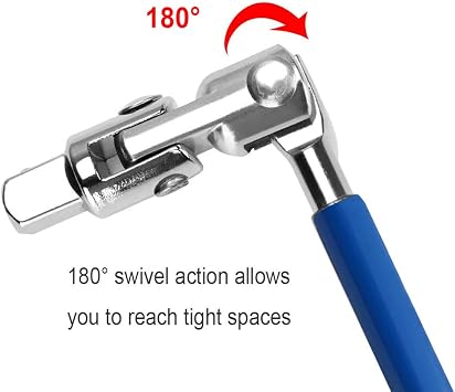T-Handle Universal Joint Spark Plug Socket Wrench, 16mm 21mm Socket (Blue)