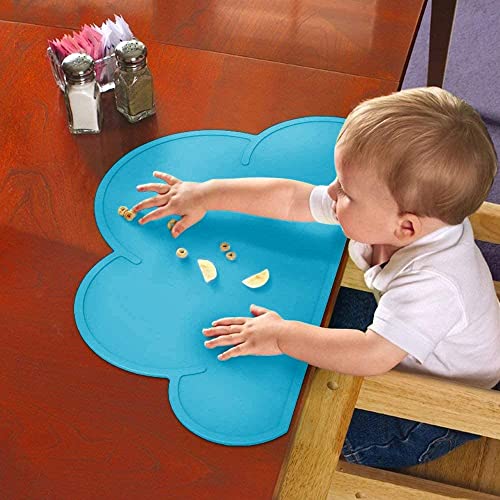 Silikong Non-Slip Silicone Placemats For Kids - Bpa Free, Dishwasher Safe, Easy To Clean. 2 Pack (Blue/Green) #TOP6