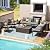 U-MAX Metal Patio Furniture Set, 7 Pieces Outdoor Sectional Conversation Set with 2 Storage Boxes, Patio Deal Outdoor Couch Sofa Modern Setting Set with Dark Grey Cushions for Lawn, Backyard, and Deck