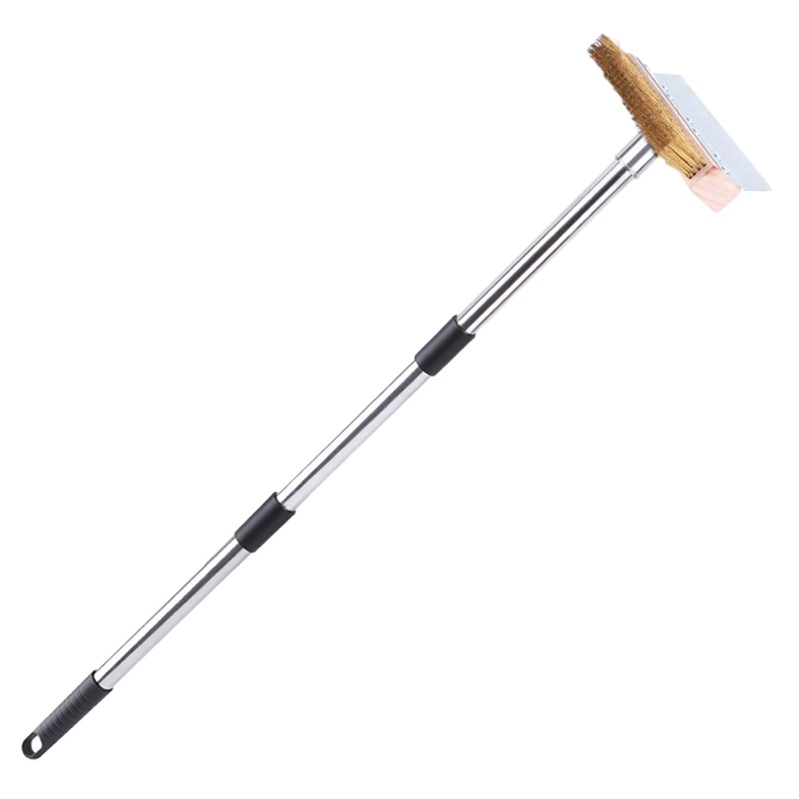 Cepillo para Horno de Pizza con Cabezal de Cerdas de Cobre Extra Anchas, Mango de Acero Inoxidable Y Materiales Resistentes. Facilita La Limpieza del, 1,2 m