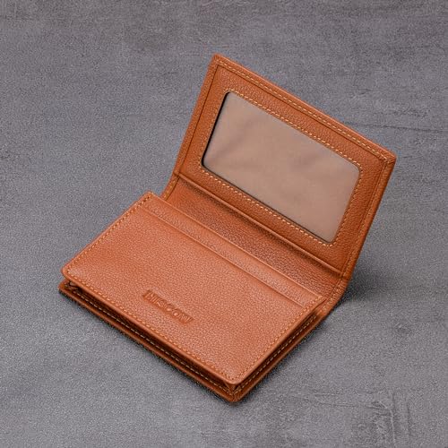 Image of HISCOW Business Card Holder with Large Compartment - Full Grain Leather