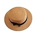 Cappello da sole Panama Cappello da spiaggia estivo semplice cappello da spiaggia femminile casual donna donna tesa piatta Bowknot cappello di paglia ragazze cappello da sole