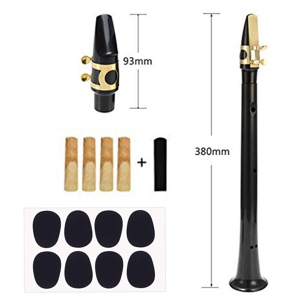 Mini sassofono tascabile, sax contralto, portatile, con 4 ance 8 cuscinetti dentali e borsa per il trasporto, strumento a fiato, adatto per principianti, facile da giocare