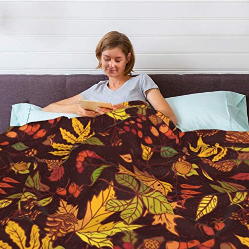 Couverture de lit douce imprimé automne pour soirées canapé et camping - 7