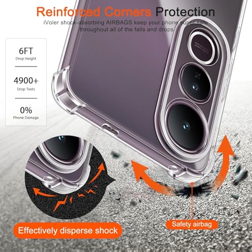 Image of Lustree Compatible with vivo Y400 Pro 5G Back Cover| Clear + TPU Case with 4 Corner Air Cushion Protection & Camera Protection | Slim& Stylus Cover for vivo Y400 Pro 5G