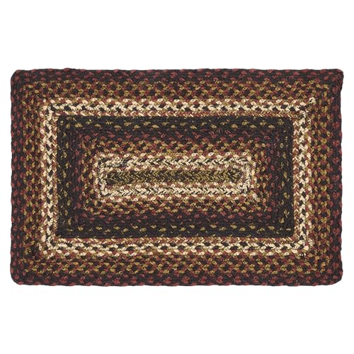 VHC-Brands-Country-Beckham-Table-Placemat-Red-Black-Tan-Jute-Blend-Rectangle-12×18-Inches VHC Brands Country Beckham Table Placemat Red Black Tan Jute Blend Rectangle 12×18 Inches