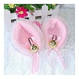 Uso especial: disfraces LUOSI 1 par Nuevo Dulce Divertido 6 Colores Campana Orejas de Gato Pinza de Pelo Cosplay Anime Disfraz Halloween Fiesta de cumpleaños Accesorios for el Cabello (Color : Pink)