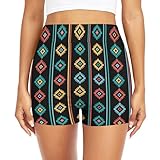 Taille haute et ceinture élastique : short de bain pour femme fabriqué en tissu extensible 86 % polyester + 14 % élasthanne, le maillot de bain a une taille haute pour couvrir votre ventre et fournir un soutien doux et sûr pour soulager la pression pendant les activités aquatiques ou les jours sensibles.