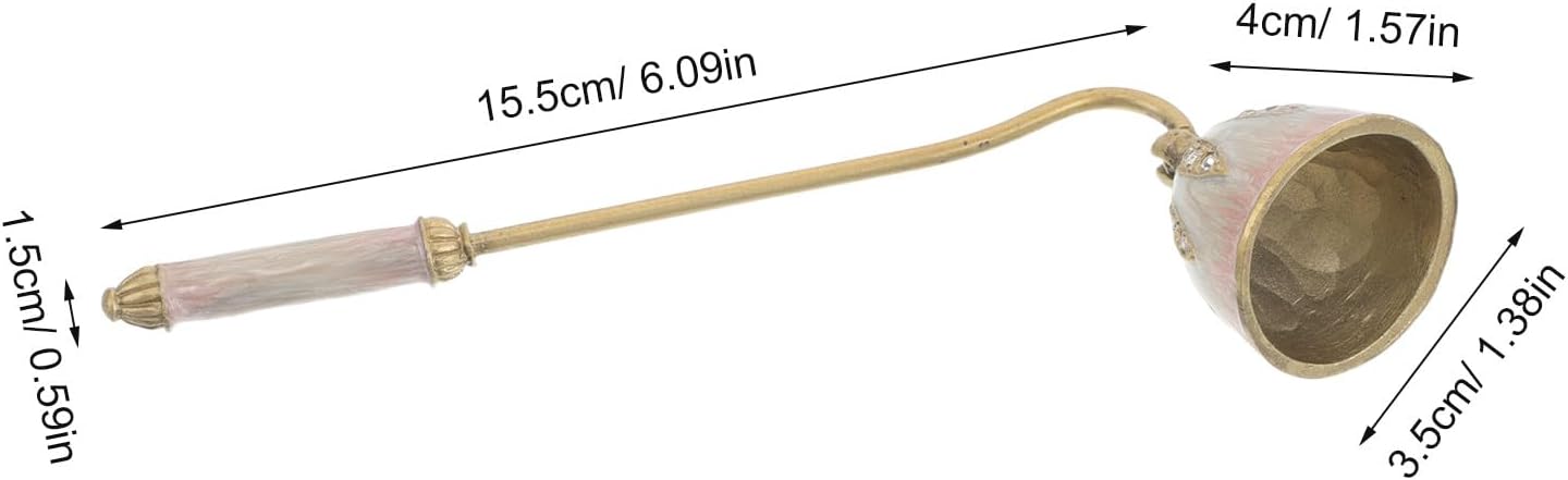 Candle Snuffer: Antique Bell Candle Extinguisher Long Handle - for Putting Out Wick Flame Safely Extinguishing Accessory