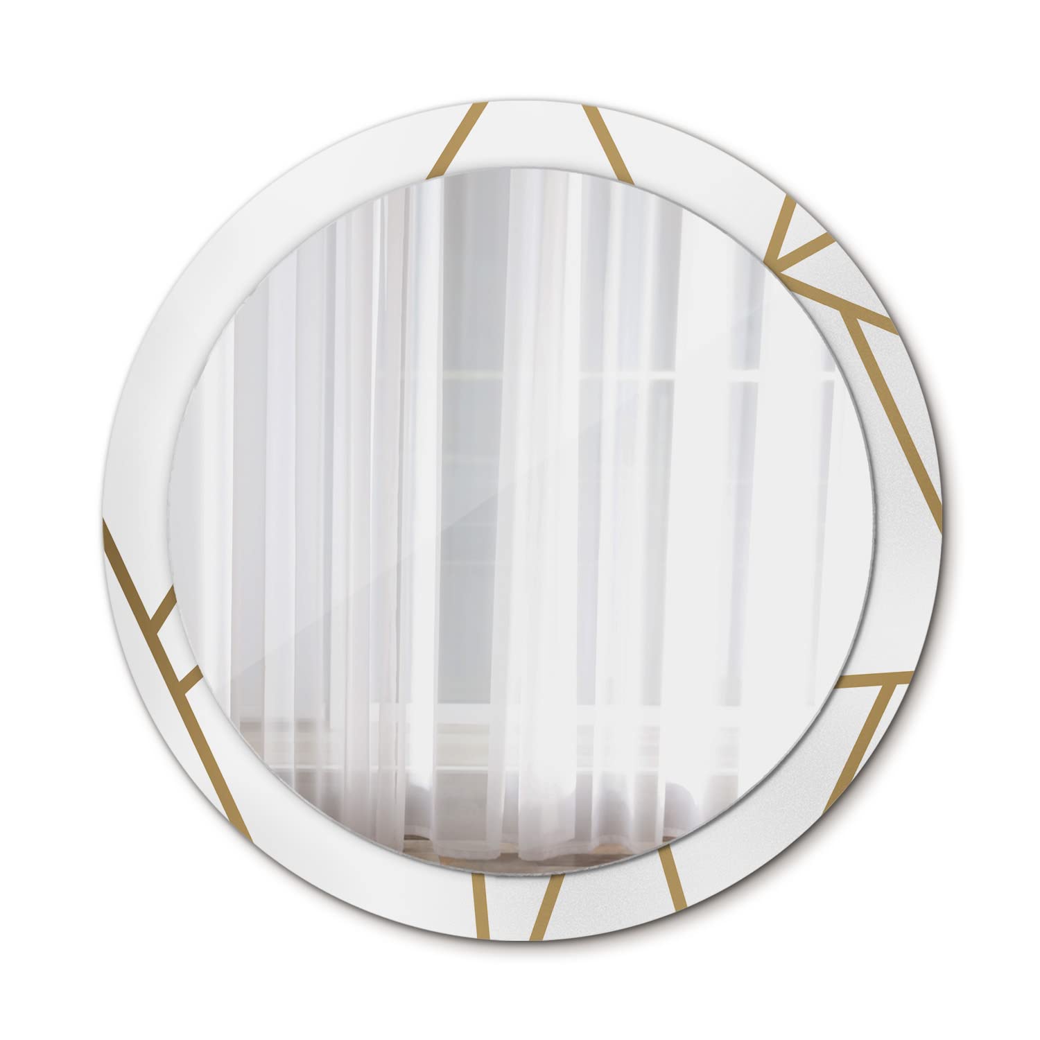Miroir mural rond pour agrandir l'intérieur miroir en verre Ø90 cm