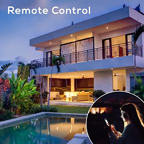 Sunthin 4 Pack Smart Recessed Lighting 6 Inch,Wifi Led Recessed Lights Color Changing Ultra-Thin Smart Ceiling Lights With Junction Box,Remote Dimmable Rgb Canless Downlight 12W,1100Lm,Work With Alexa #TOP3