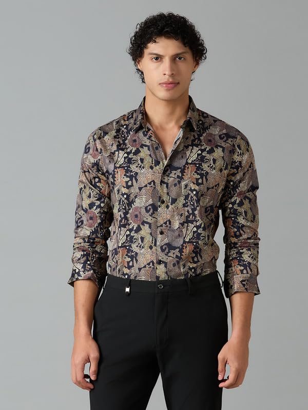 Image of MARK & ALBERT Men's Slim Fit Cotton Formal Shirt