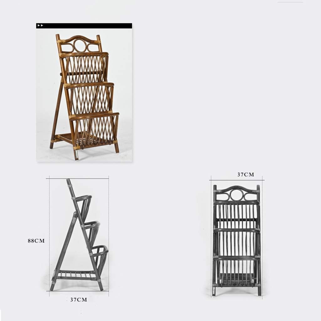 Rack Newspaper Rack Storage Rack Vertical Rack Folding Storage Rack Creative Newspaper Rack (Color : 88 37 37CM 34.6 14.5INCHES)