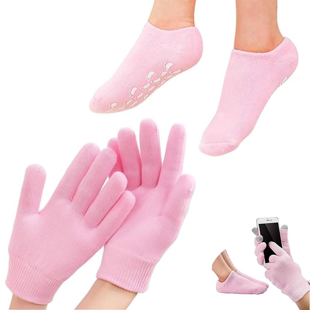 100pcs Touch screen hydrotherapy gloves and socks, moisturizing gel socks and glove sets, healing eczema, broken dry skin, broken heels, cuticle for repair treatment