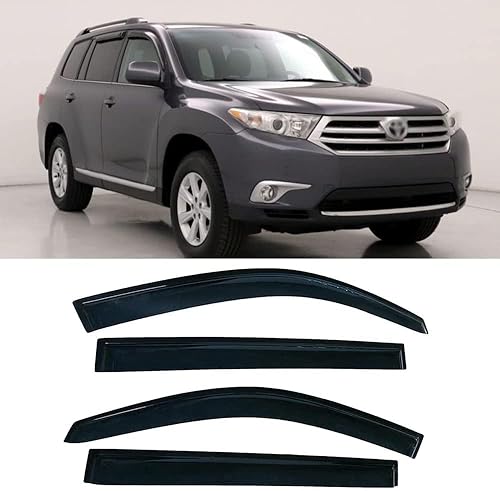 Miniatura 10 de Viseras de ventana a prueba de sol, juego de 4 protectores de repuesto para la lluvia, visera de ventana para Toyota 4Runner 94751 1996-2002