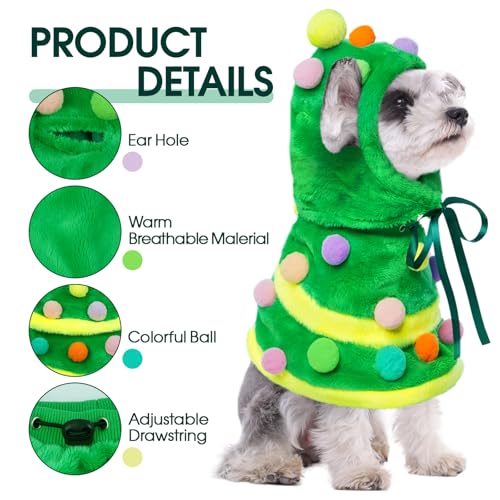Disfraz de árbol de Navidad para perros tamaño mediano miniatura 3