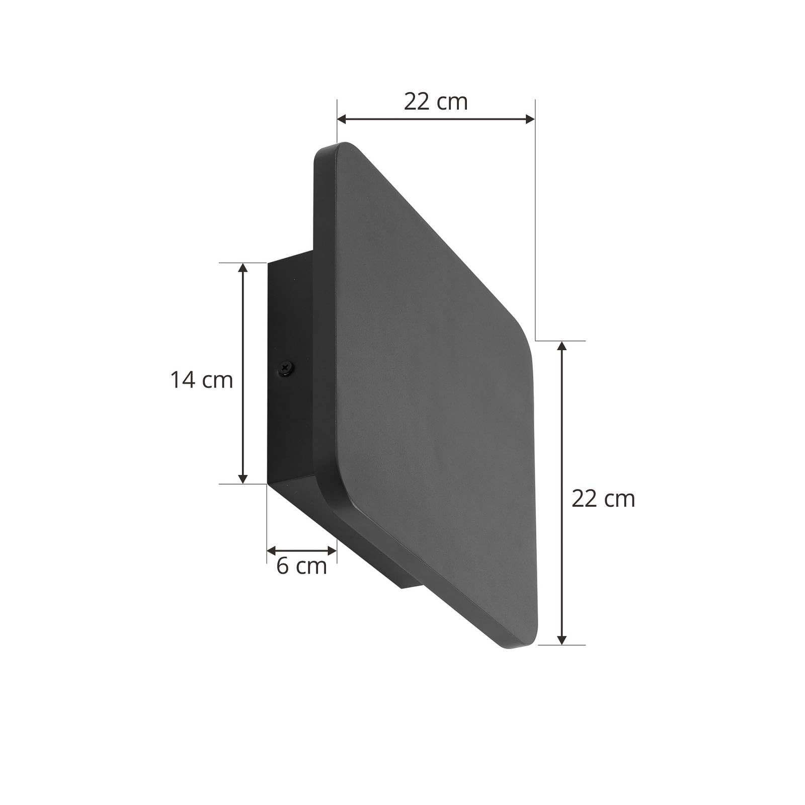 Lucande LED Wandleuchte, Wandlampe Innen Elrik (Modern) in Schwarz aus Metall (1 flammig) - Wandstrahler Wandbeleuchtung Schlafzimmer/Wohnzimmer Flurleuchte