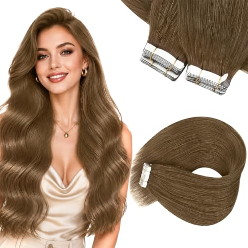 Image of Sunny Hair Tape in Hair Extensions 22Inch Long Light Brown 100g 40PCS